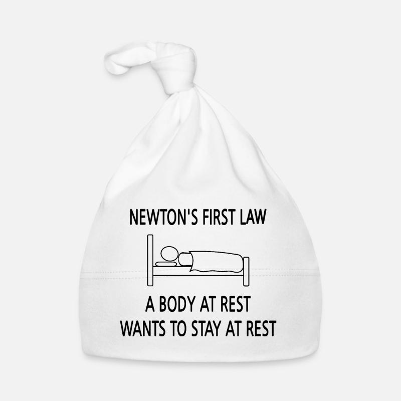 Newton's first law Organic Baby Cap