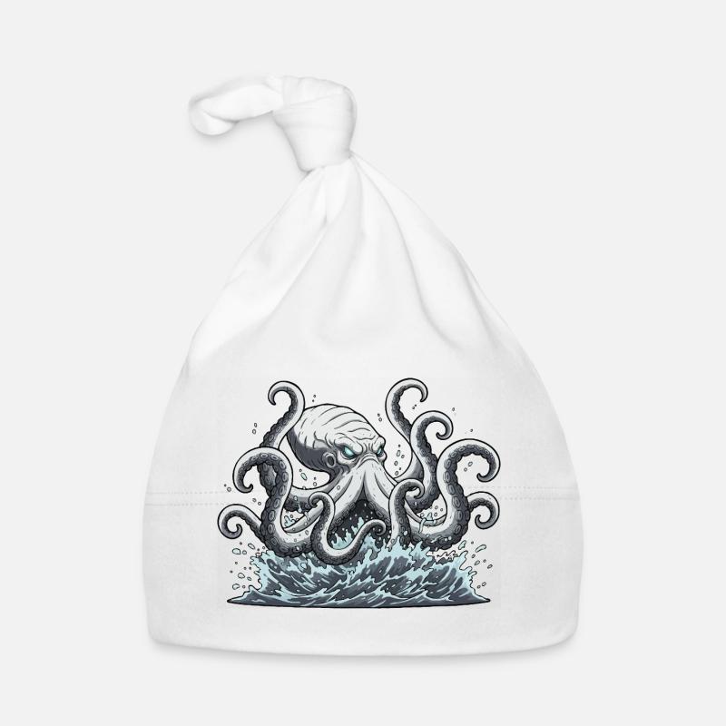 Kraken squid octopus Organic Baby Cap