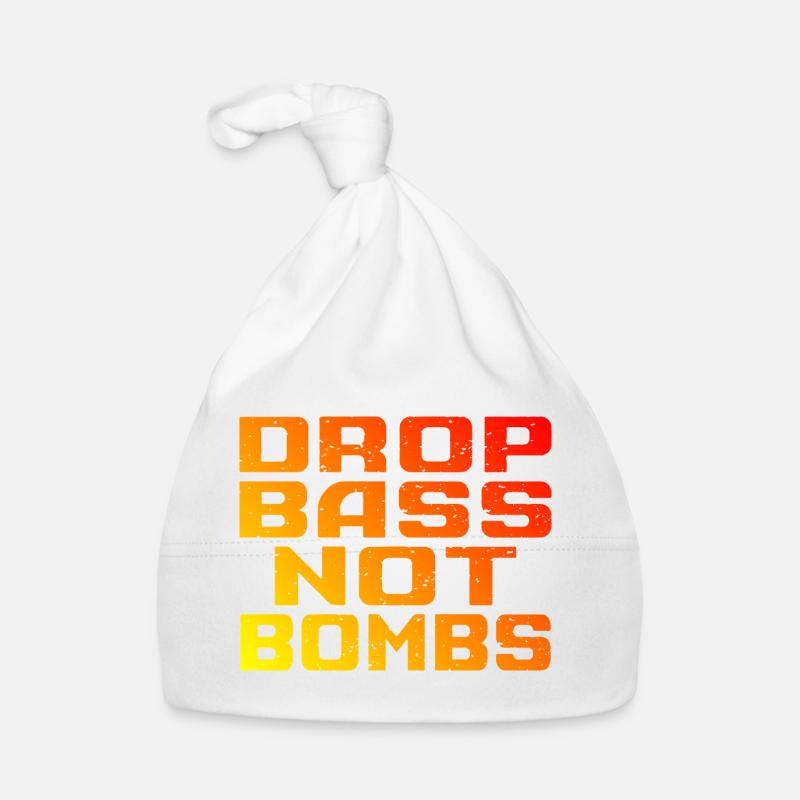 DNB Techno Drop Bass Not Bombs Organic Baby Cap
