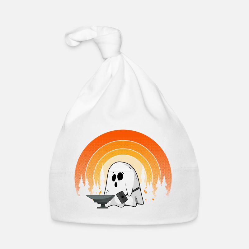 Blacksmith Ghost Halloween Haunted Forge Spirit Organic Baby Cap