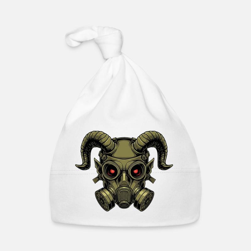 Devilish Demon Mask Halloween Creepy Gothic Organic Baby Cap