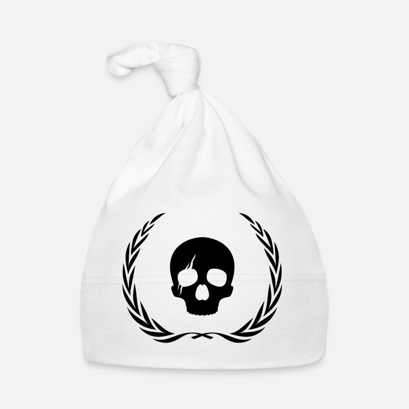 Skelett Totenkopf Kranz Baby Bio-Mütze