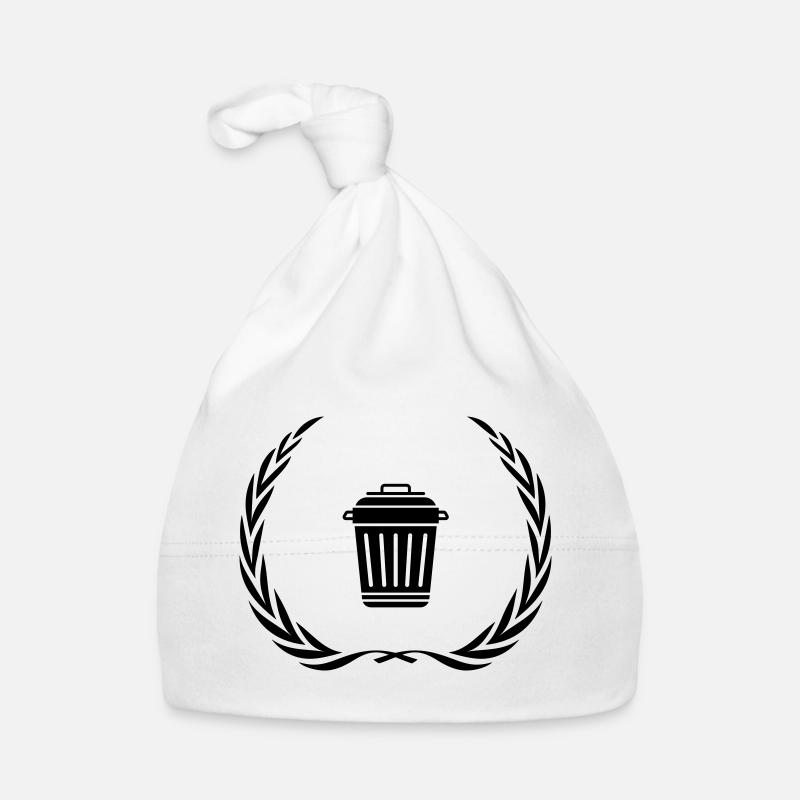Garbage Can Symbol Wreath Organic Baby Cap