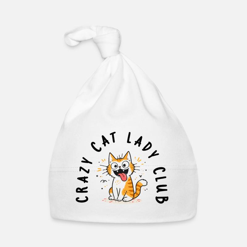 Club de la Chat folle Chat Drôle de Chat Diction Bonnet bio Bébé