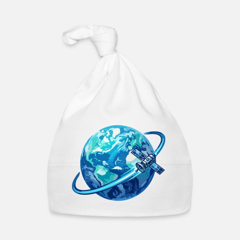 Erde Blauer Planet Satellit Globus Satellitenring Baby Bio-Mütze