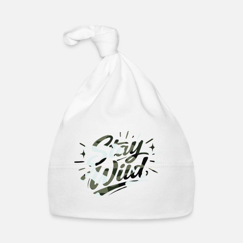 Restez en liberté - Bonnet bio Bébé - blanc