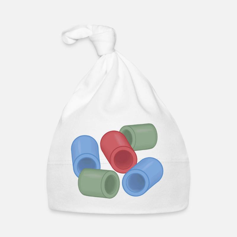 Abstract Color Capsules Ironing Beads Organic Baby Cap