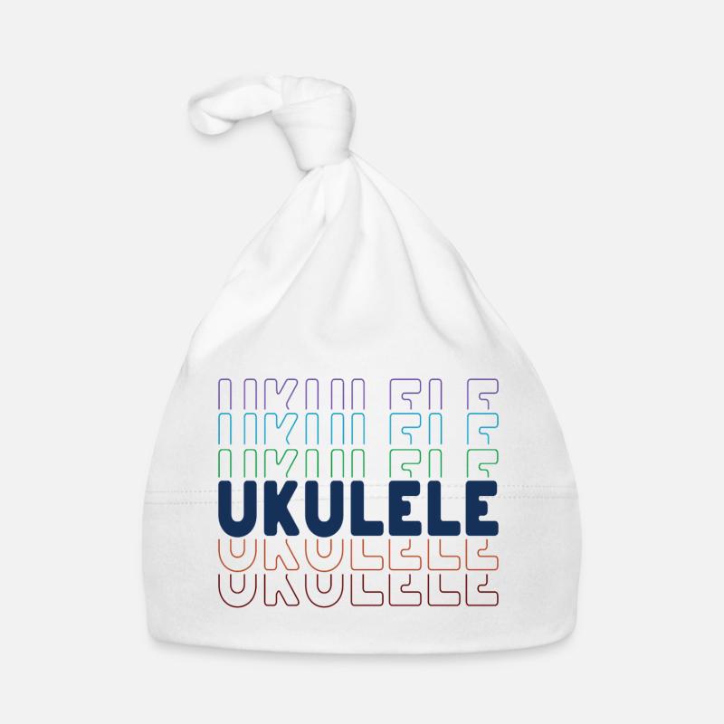 Ukulele typography Organic Baby Cap