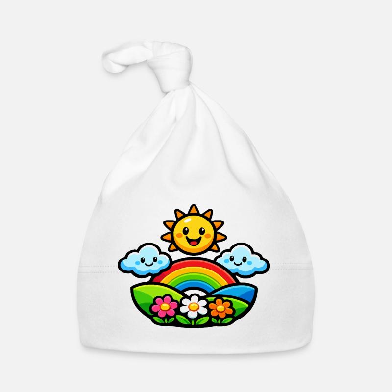 Sonnenregenbogenblumen Baby Bio-Mütze