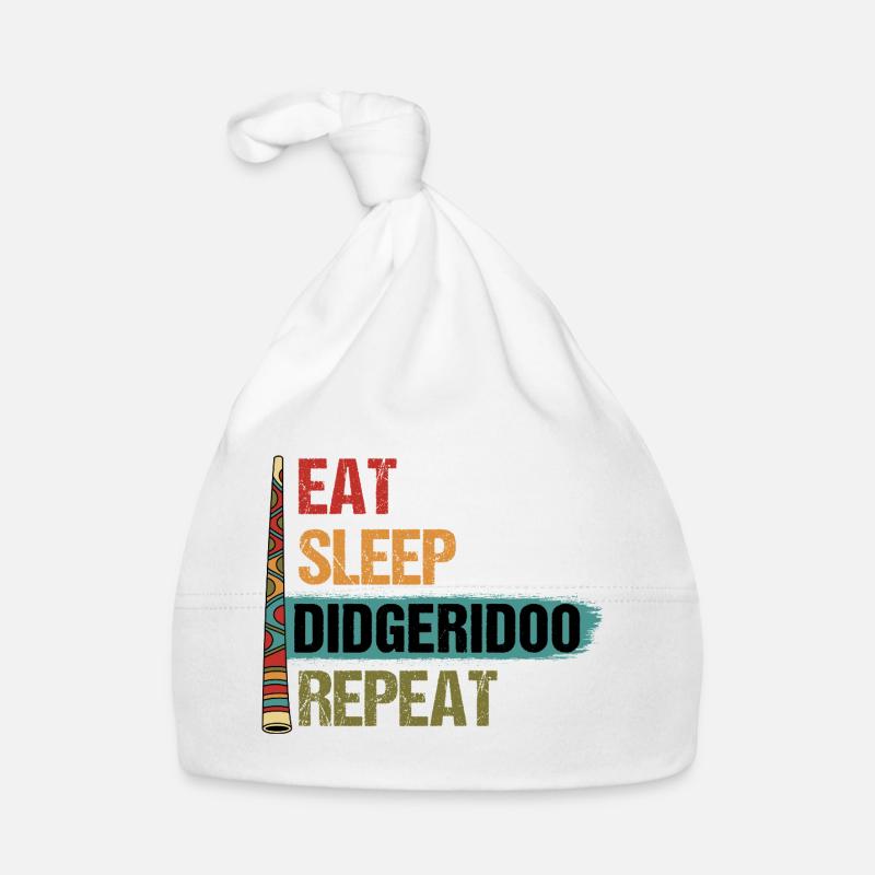 Eat Sleep Didgeridoo Repeat Organic Baby Cap
