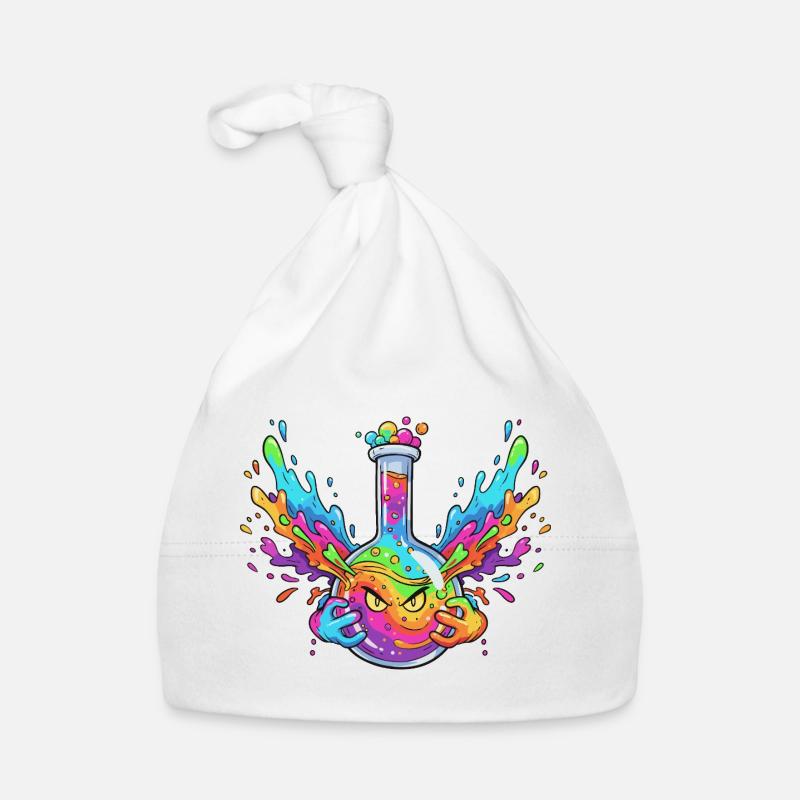 Colorful Alchemy Bottle Explosion Organic Baby Cap