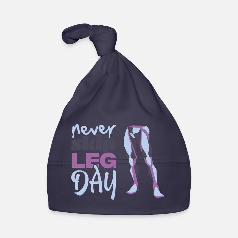 Never Skid Leg Day Graphic Organic Baby Cap