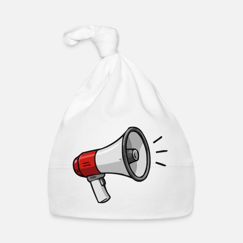 Icône de mégaphone de dessin animé Conception bruyante Bonnet bio Bébé