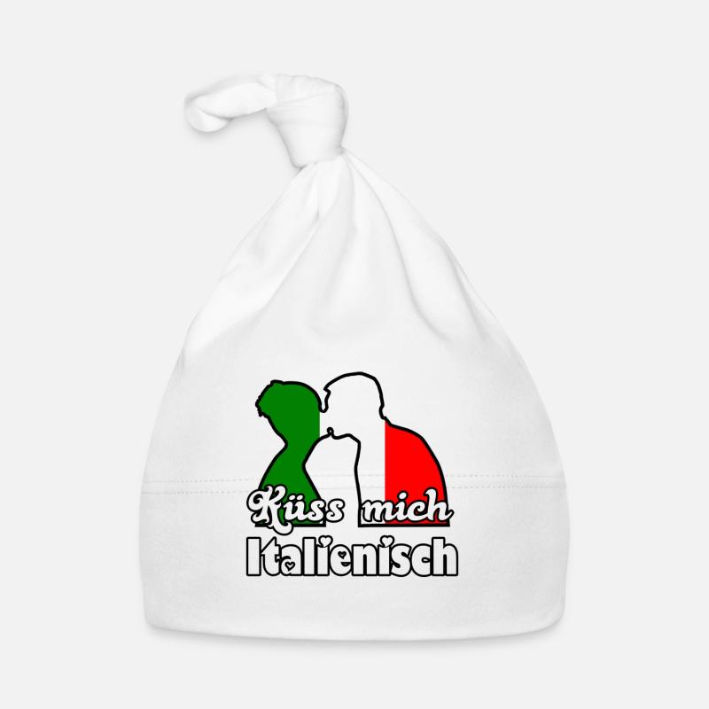 Küss mich Italienisch Geschenk Baby Bio-Mütze
