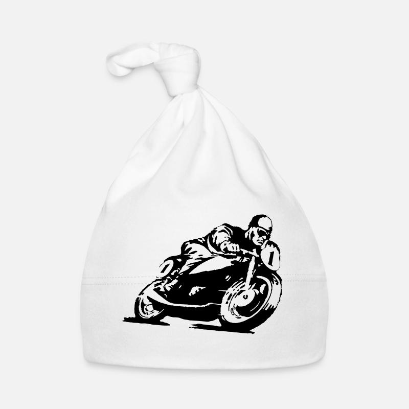 Moto classique vélo001 Bonnet bio Bébé