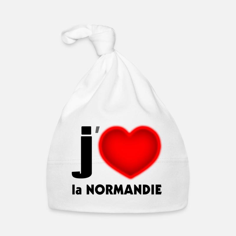 J'aime la Normandie - Bonnet bio Bébé - blanc