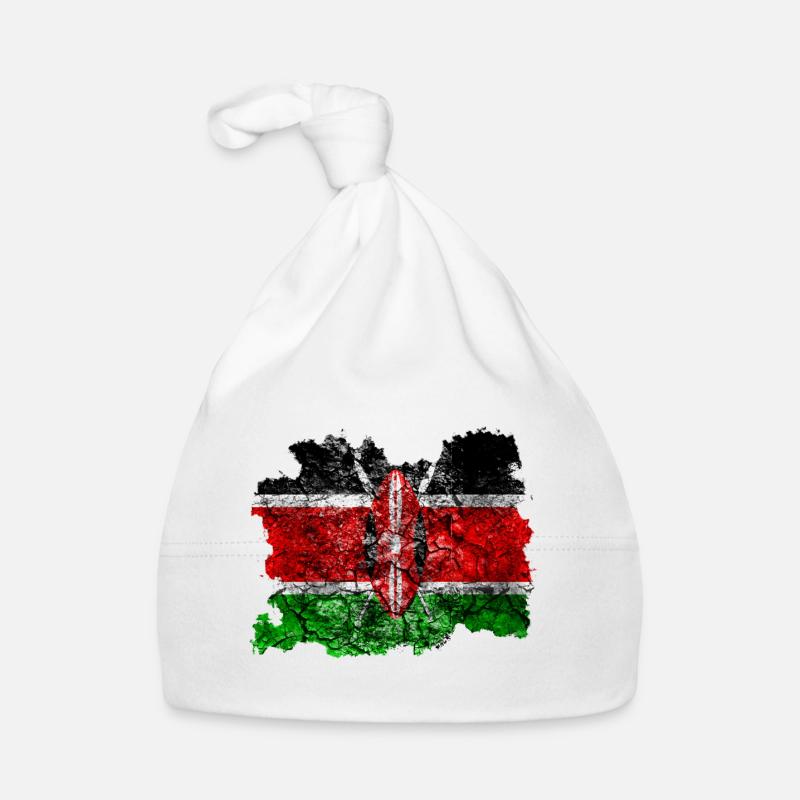Kenya Drapeau Vintage Bonnet bio Bébé