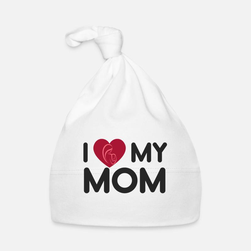 Ich liebe mein Mutter-Mutter-Tagesgeschenk - Shirt Baby Bio-Mütze