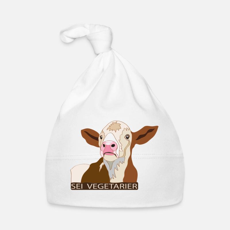 Kalb: Sei Vegetarier Baby Bio-Mütze