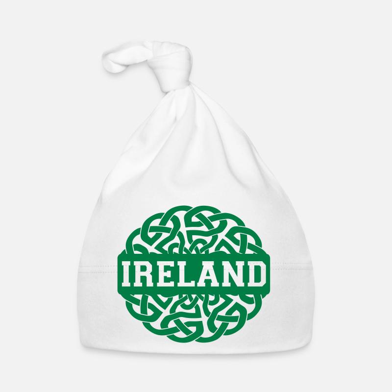 Knotwork Irlande - vient dans toutes les couleurs - Bonnet bio Bébé - blanc