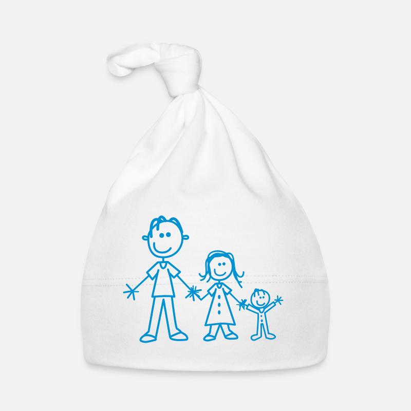 Les trois frères et sœurs - Bonnet bio Bébé - blanc