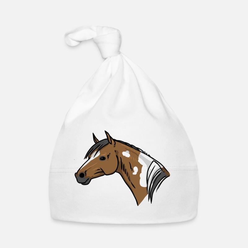 Portrait de cheval Bonnet bio Bébé
