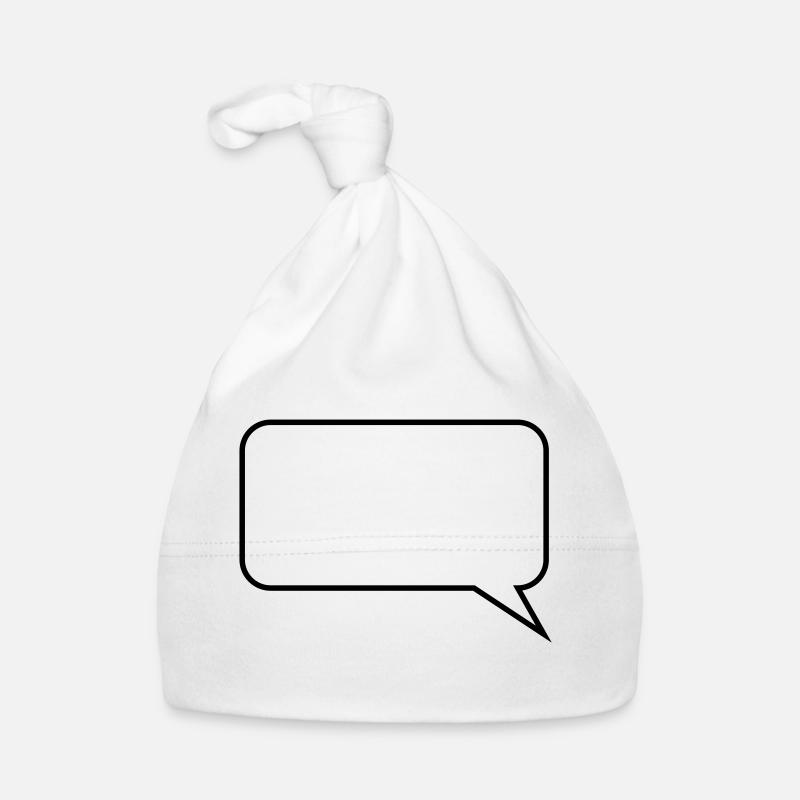 Sprechblase // Comic // Spruch machen // Aussage Baby Bio-Mütze