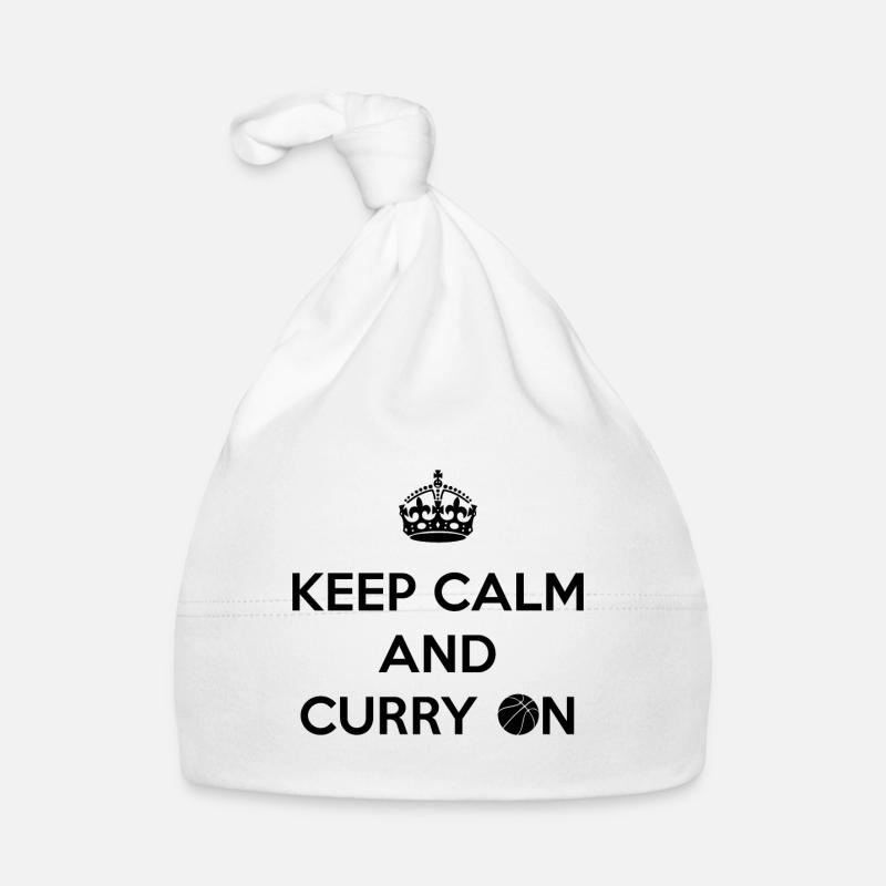 Keep Calm and Curry On Organic Baby Cap