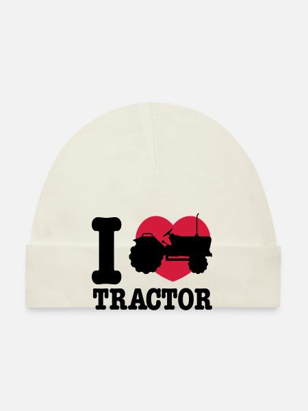 tractor - Baby Bio-Mütze - Weiß - Vorne