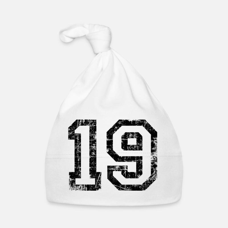 Number 19 number nineteen 19th birthday nineteenth Organic Baby Cap