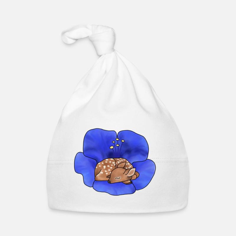 Cerf en fleur Bonnet bio Bébé