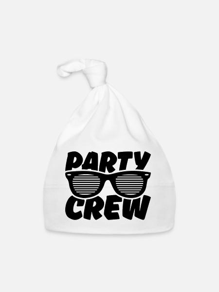 party crew - Baby Bio-Mütze - Weiß - Vorne