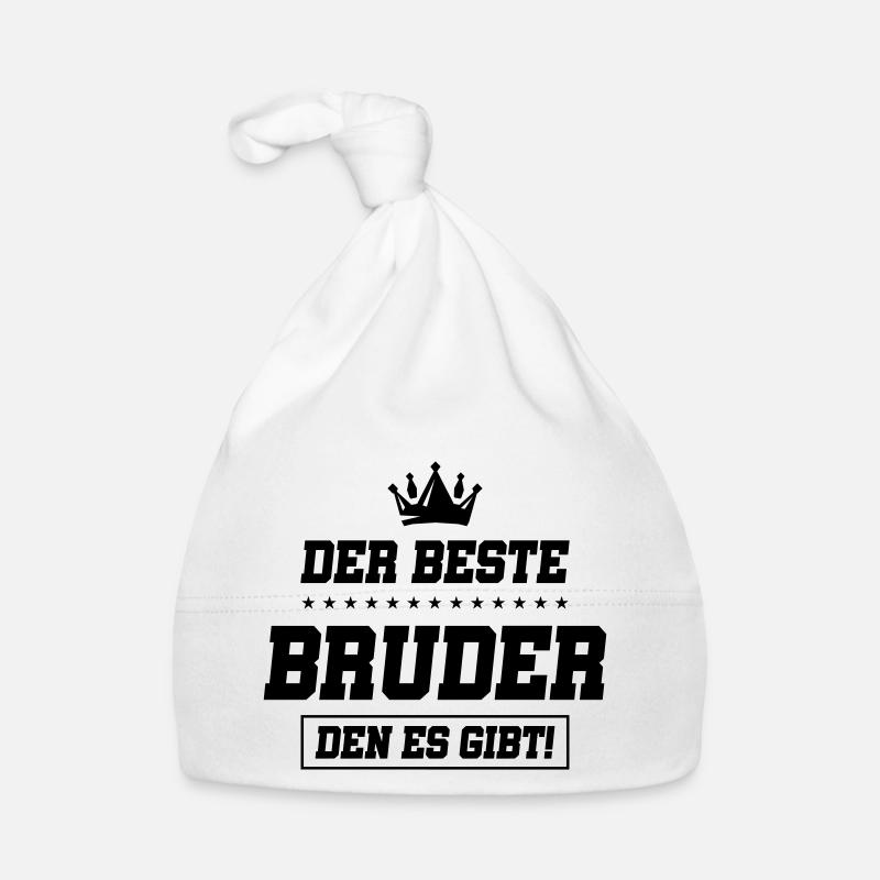 der beste bruder den es gibt - Baby Bio-Mütze - Weiß