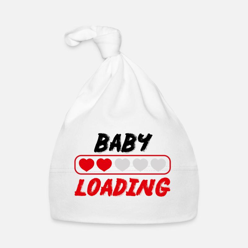 baby loading funny heart loading bar Organic Baby Cap