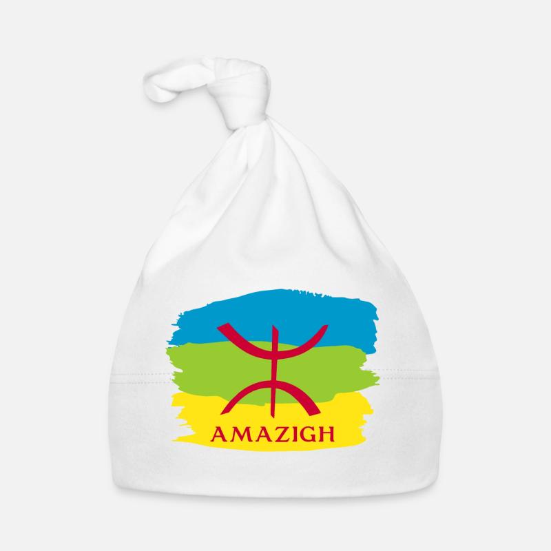 Amazigh Style - Bonnet bio Bébé - blanc
