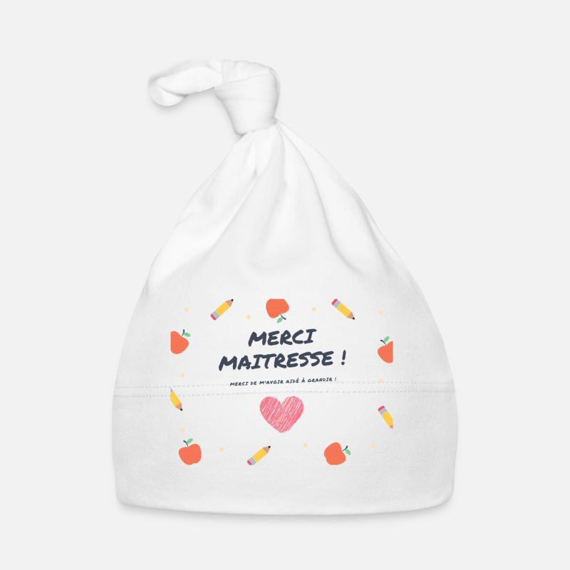 Cadeau Maitresse d'école I Confinement I Cadeau fi Bonnet bio Bébé