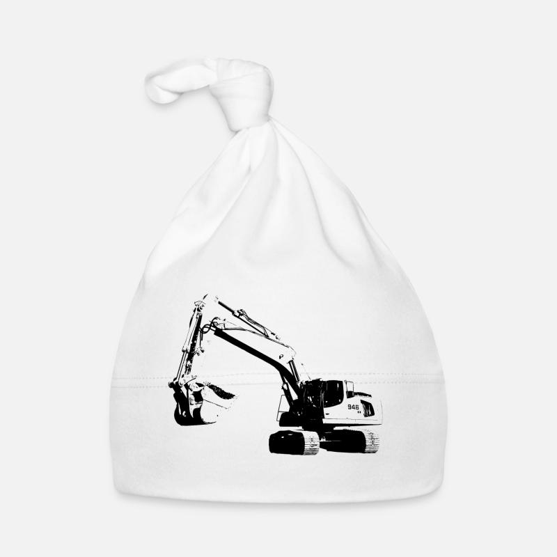 Bagger - Baby Bio-Mütze - Weiß