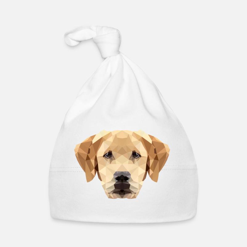 Hund Labrador Polygon Baby Bio-Mütze
