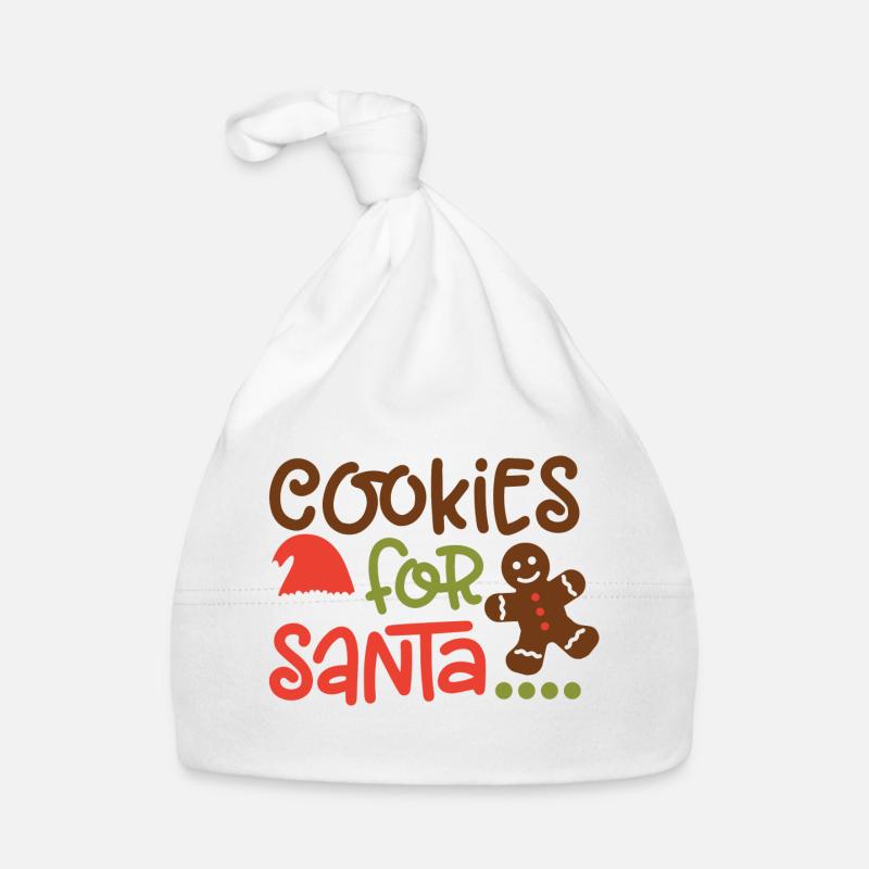 Cookies For Santa - Bonnet bio Bébé - blanc