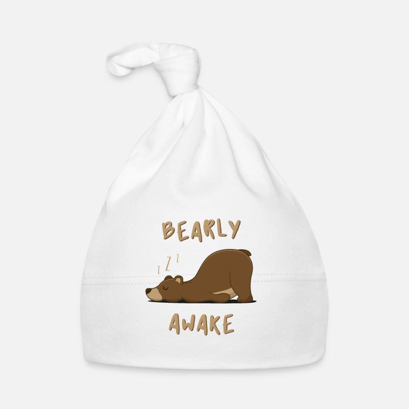 Bearly Awake - Cute Bear Organic Baby Cap