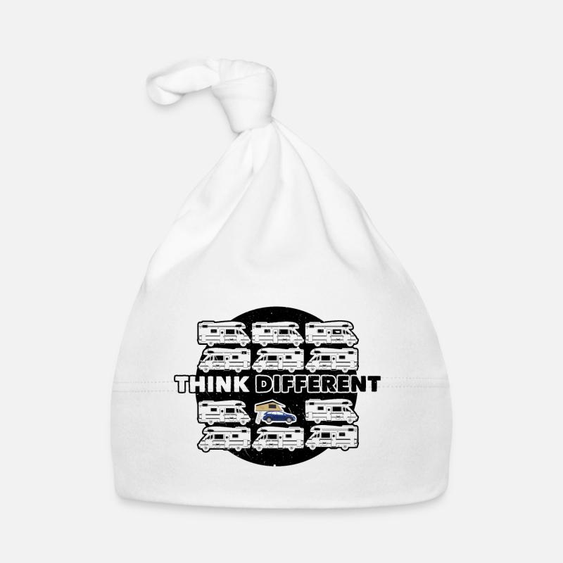 "Think Different" Dachzelt Camper Geschenkidee Baby Bio-Mütze
