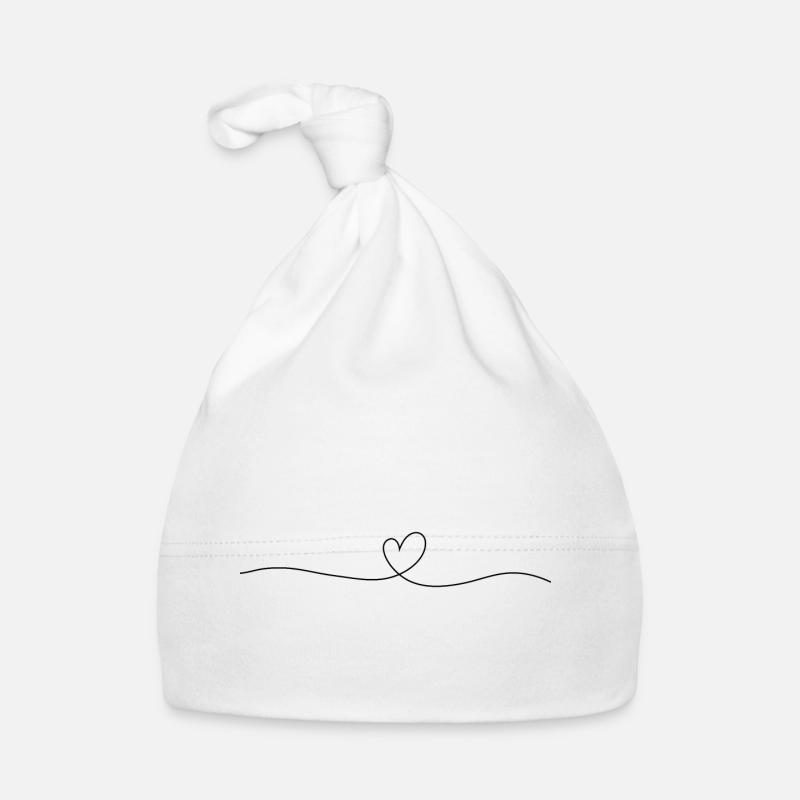 Cœurs balangés Bonnet bio Bébé