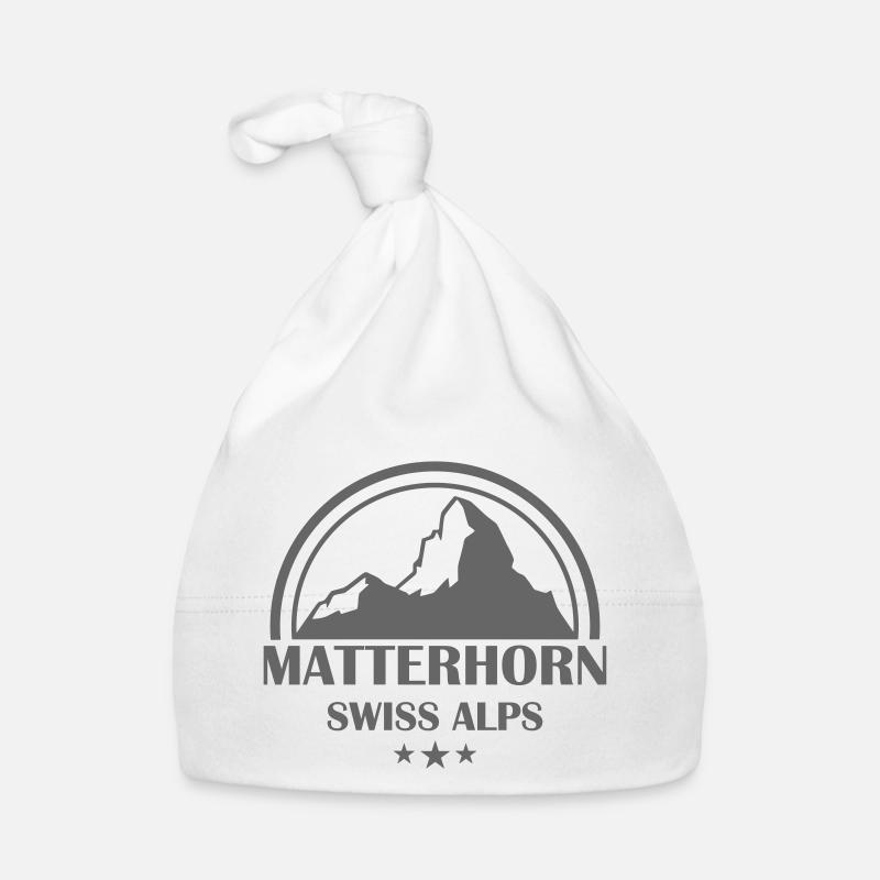 Valais Matterhorn - Créez votre propre sweat à capuche - Bonnet bio Bébé - blanc