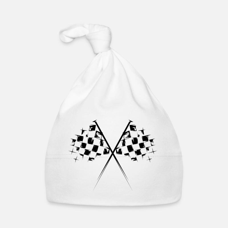 racing flag icon illustration checkered flag icon Organic Baby Cap