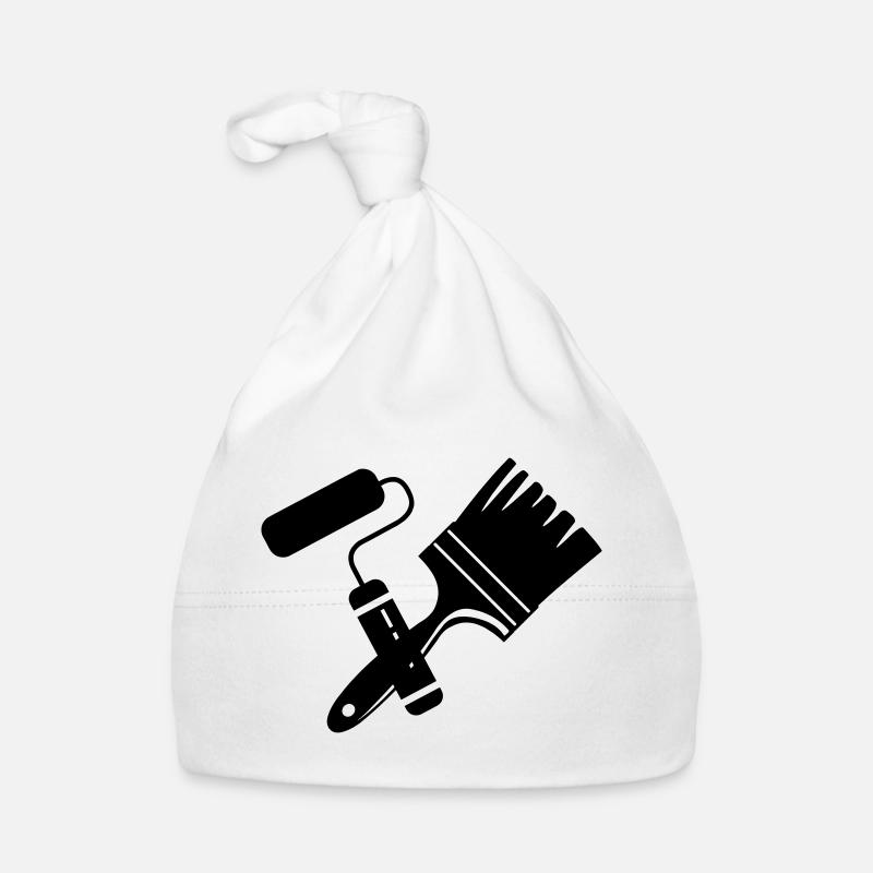 Logo du rouleau et du pinceau de peintre d’outils Bonnet bio Bébé
