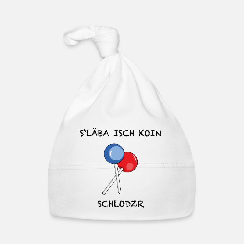 S'LÄBA ISCH KOIN SCHLODZR - Baby Bio-Mütze - Weiß