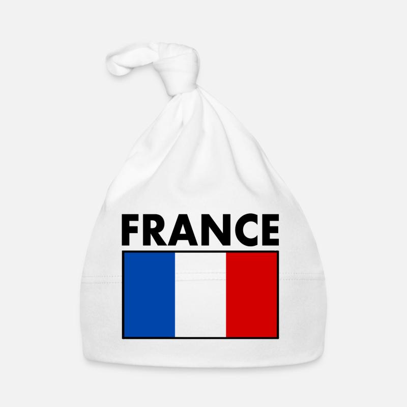 FRANKREICH FLAGGE Baby Bio-Mütze