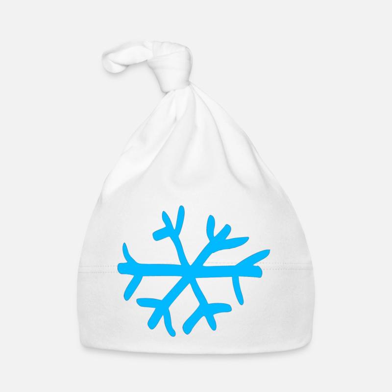 Blue snowflake Organic Baby Cap