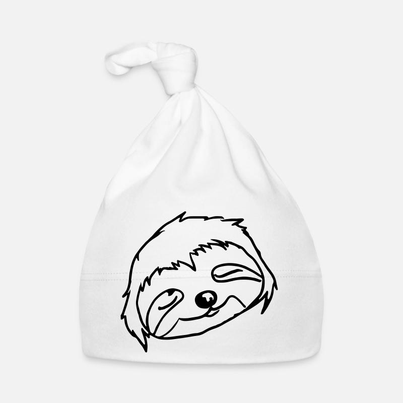 Visage paresseux endormi Bonnet bio Bébé