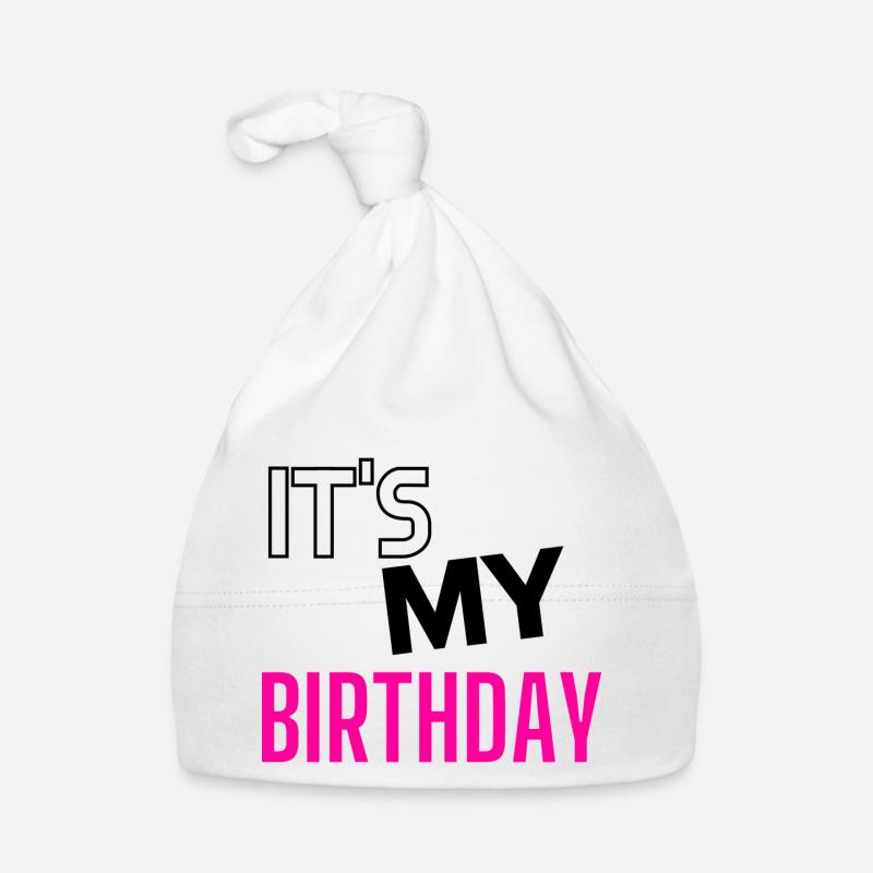 Geburstag I C’est mon anniversaire - Bonnet bio Bébé - blanc